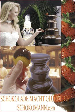 Schokoladenbrunnen für Hochzeitsfeier