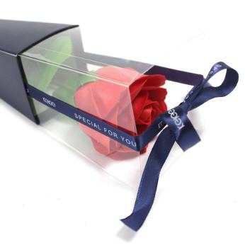 Rote Seifenrose in edler Geschenkbox