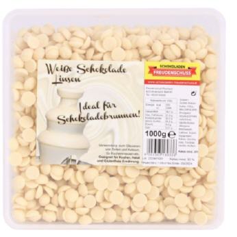 Haushaltspackung Schokoladenlinsen Weiss 1kg