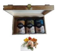 3er Holzkiste mit Gewürzen kaufen